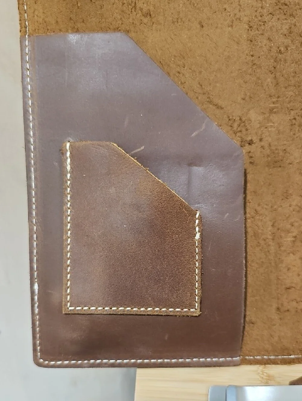 Genuine Leather Refillable 5x8 Notebook Cover Folio for Men & Women - Brown